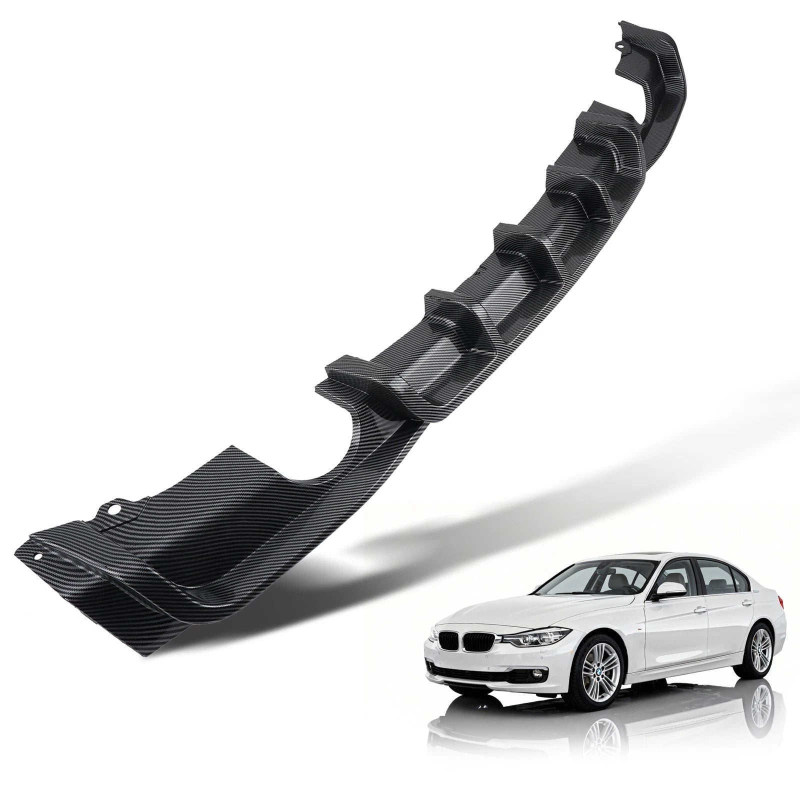Rear ABS Bumper Lip Spoiler for BMW 3 Series (2012–2018)