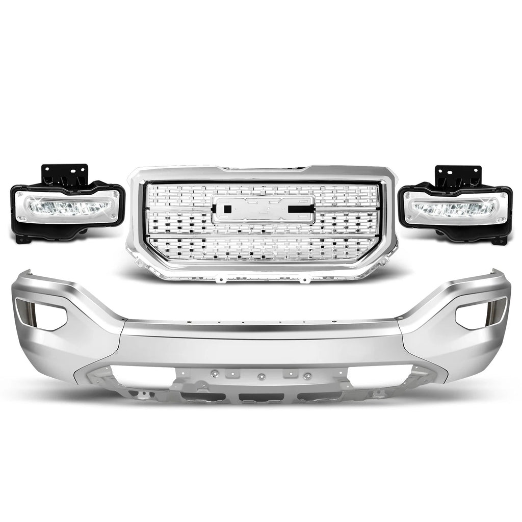 Chrome Clear Fog Lights for GMC Sierra 1500 (2016–2018)