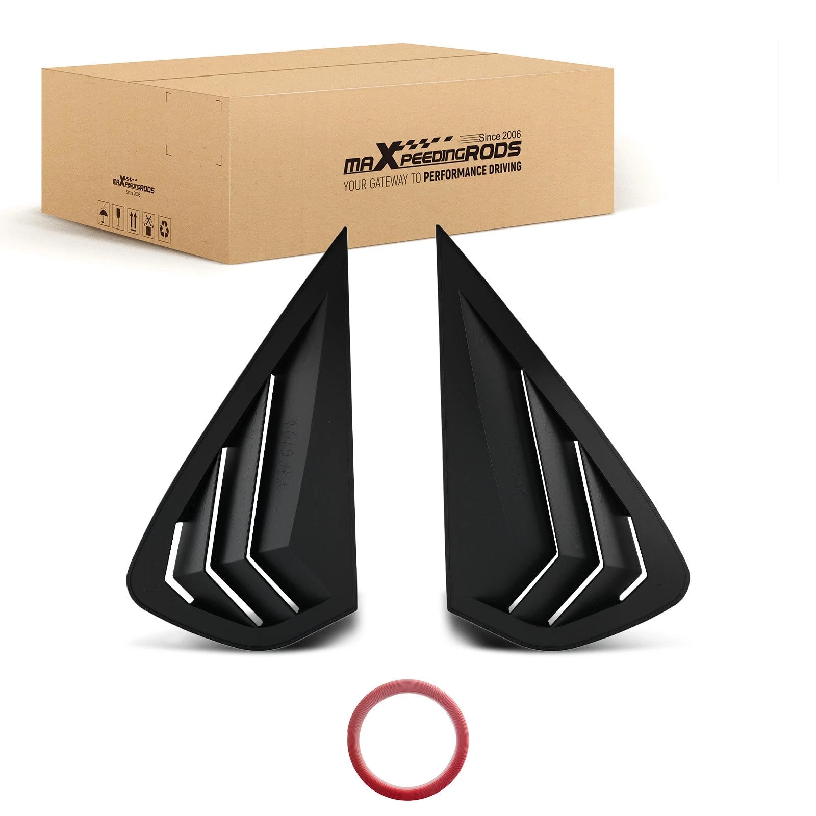 Gloss Black Side Window Louvers for Kia K3 Forte (2019-2022)