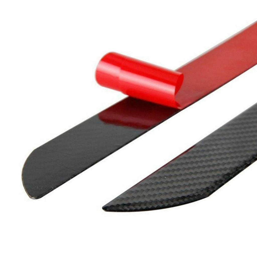 2x Door Scuff Sill Plate Guard Panel Protect Trim Cover Universal (Carbon Fiber)