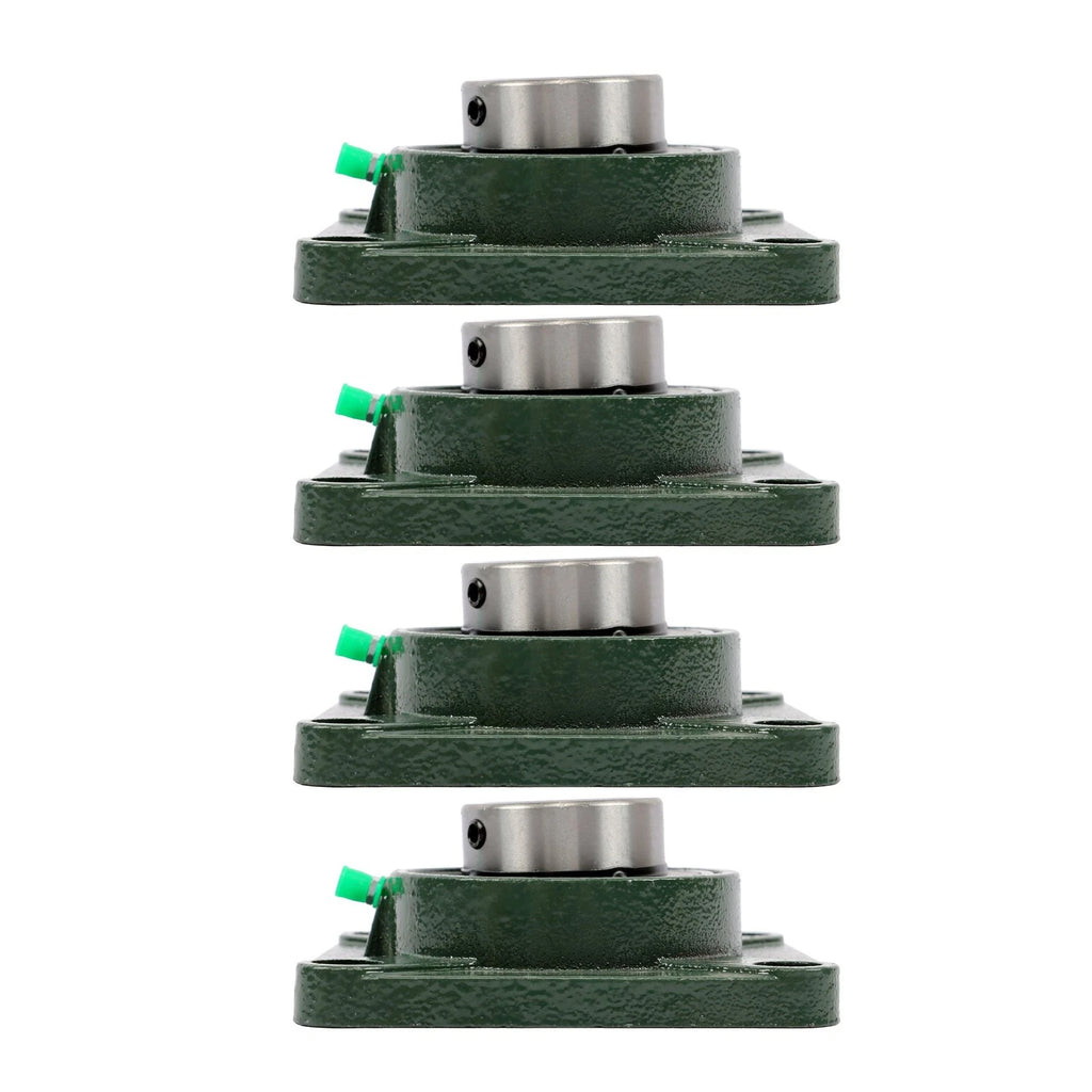 Set of 4 Pillow Block Flange Bearings for UCF208 (1-1/2" Bore)