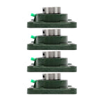Set of 4 Pillow Block Flange Bearings for UCF208 (1-1/2" Bore)