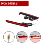 2X Red Rear Bumper LED Reflector Tail Lights for Toyota GR Supra (2020–2024)