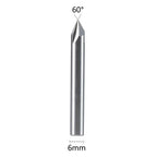 6mm 60 Degree 2 Flute Carbide Chamfer Milling Cutter for Aluminium Copper