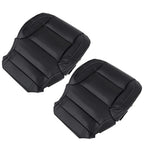 Set of 2 Leather Seat Covers for Chevy Silverado (2014–2019) Black