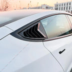 Gloss Black Rear Window Louver Shutter Cover Trim for Tesla Model 3