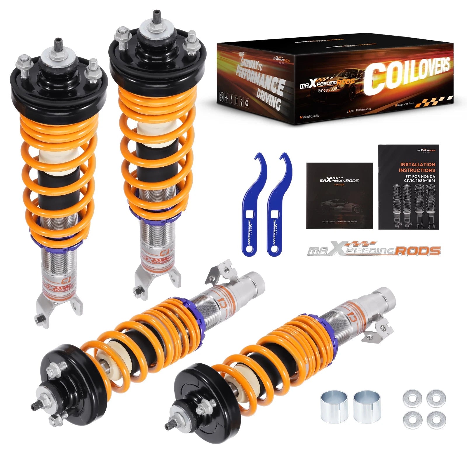 C1 Coilovers Suspension Kit for Honda Civic (1996–2000) EK2 EK8