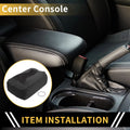 Console Lid Armrest Cover for Chevrolet (Microfiber Leather, Black)