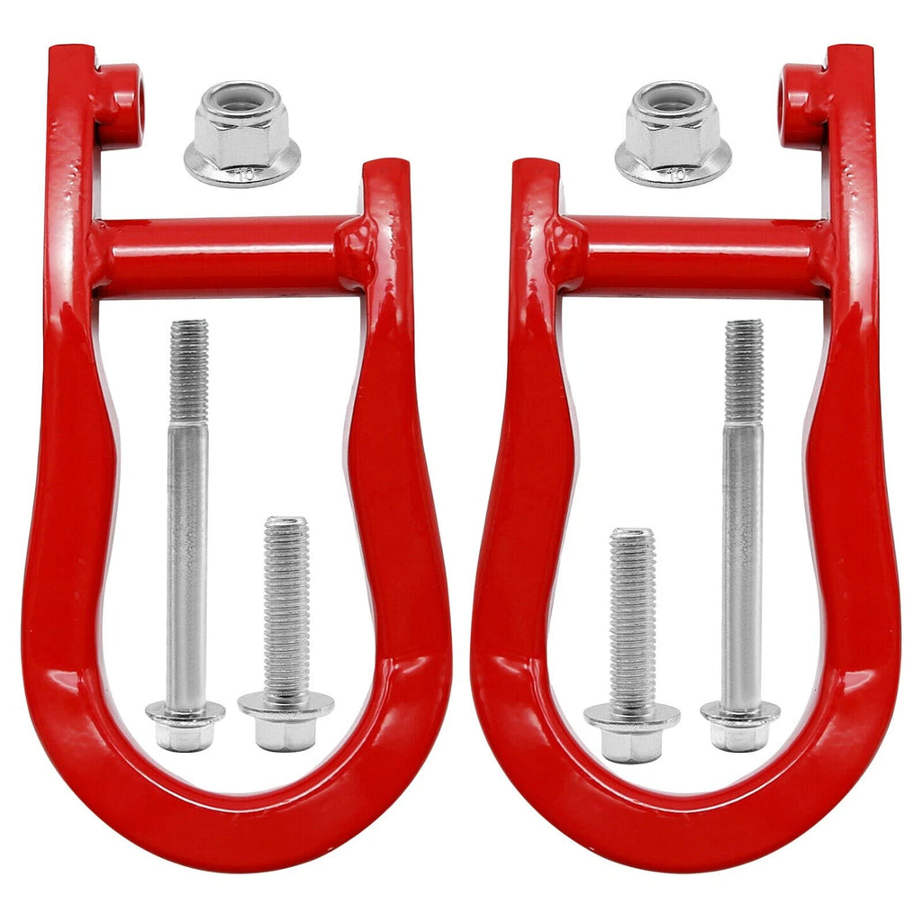 2X Red Tow Hooks for Chevy Silverado 1500 (2007–2018) GMC Sierra 1500