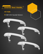 Set of 4 Chrome Exterior Door Handles for Hyundai Veracruz (2007–2012)