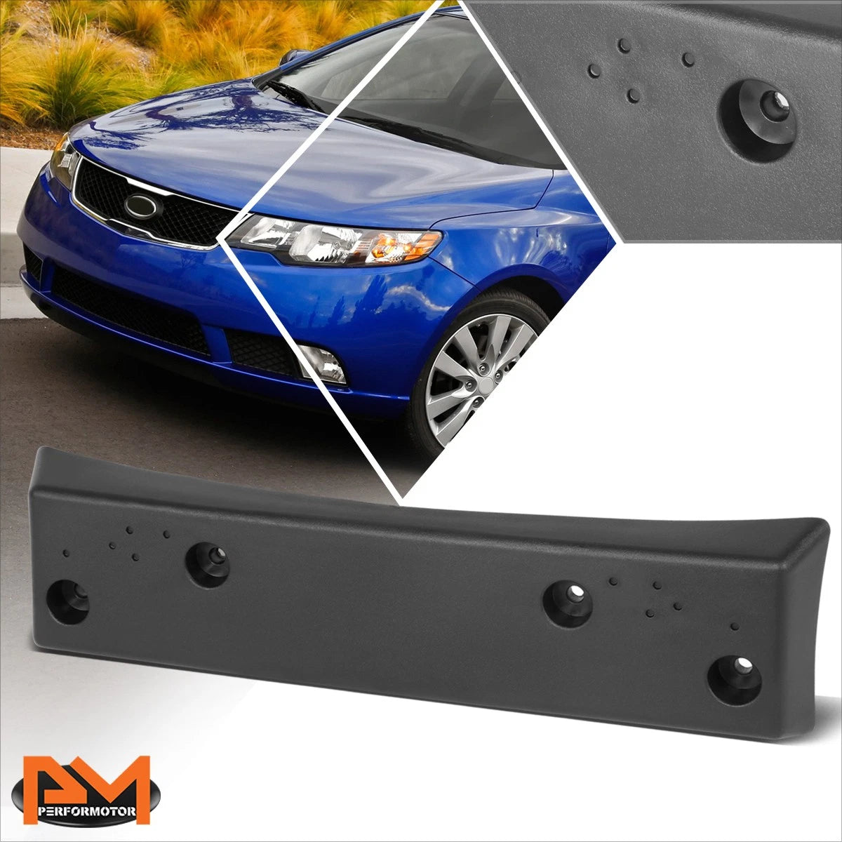 License Plate Mounting Bracket for Kia Forte (2010–2013) Black