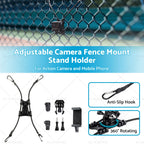 Adjustable Camera Fence Mount Stand Holder for Action Camera Mobile