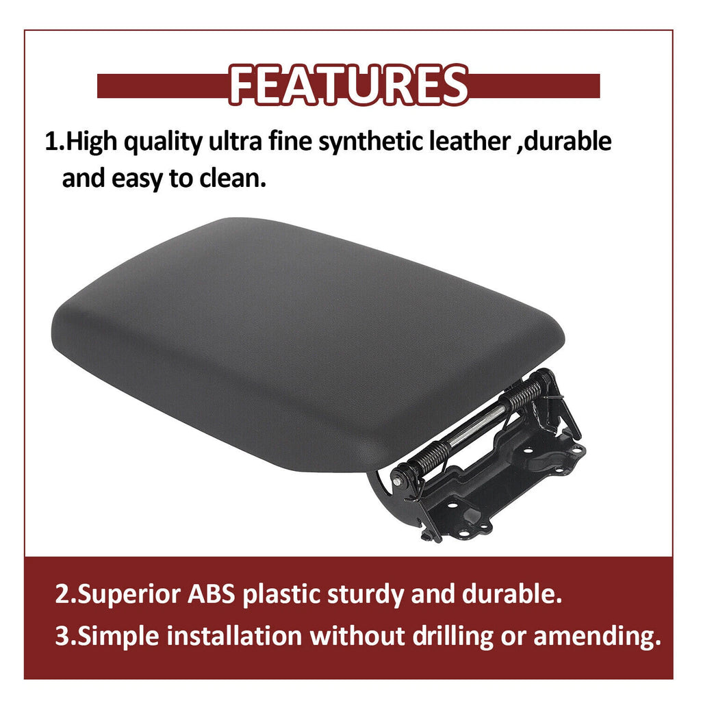 Leather Armrest Console Lid Cover for Toyota Highlander (2008–2014)
