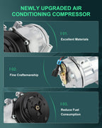 A/C Compressor with Clutch for Freightliner FL70 M2 106 Sprinter 2500 (2001–2019)