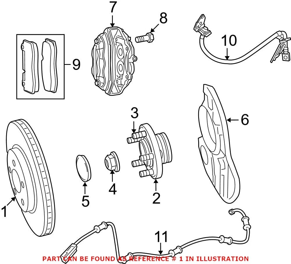 Genuine OEM Front Slotted 390mm Disc Brake Rotor for Dodge Challenger Charger (2015–2023)