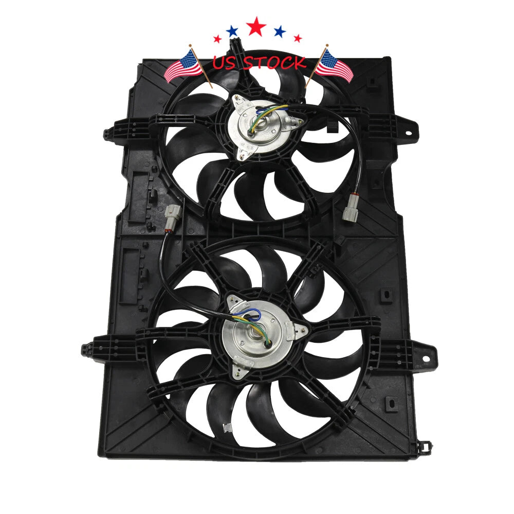 Dual Radiator & Condenser Fan Assembly for Nissan Rogue (2014-2020)