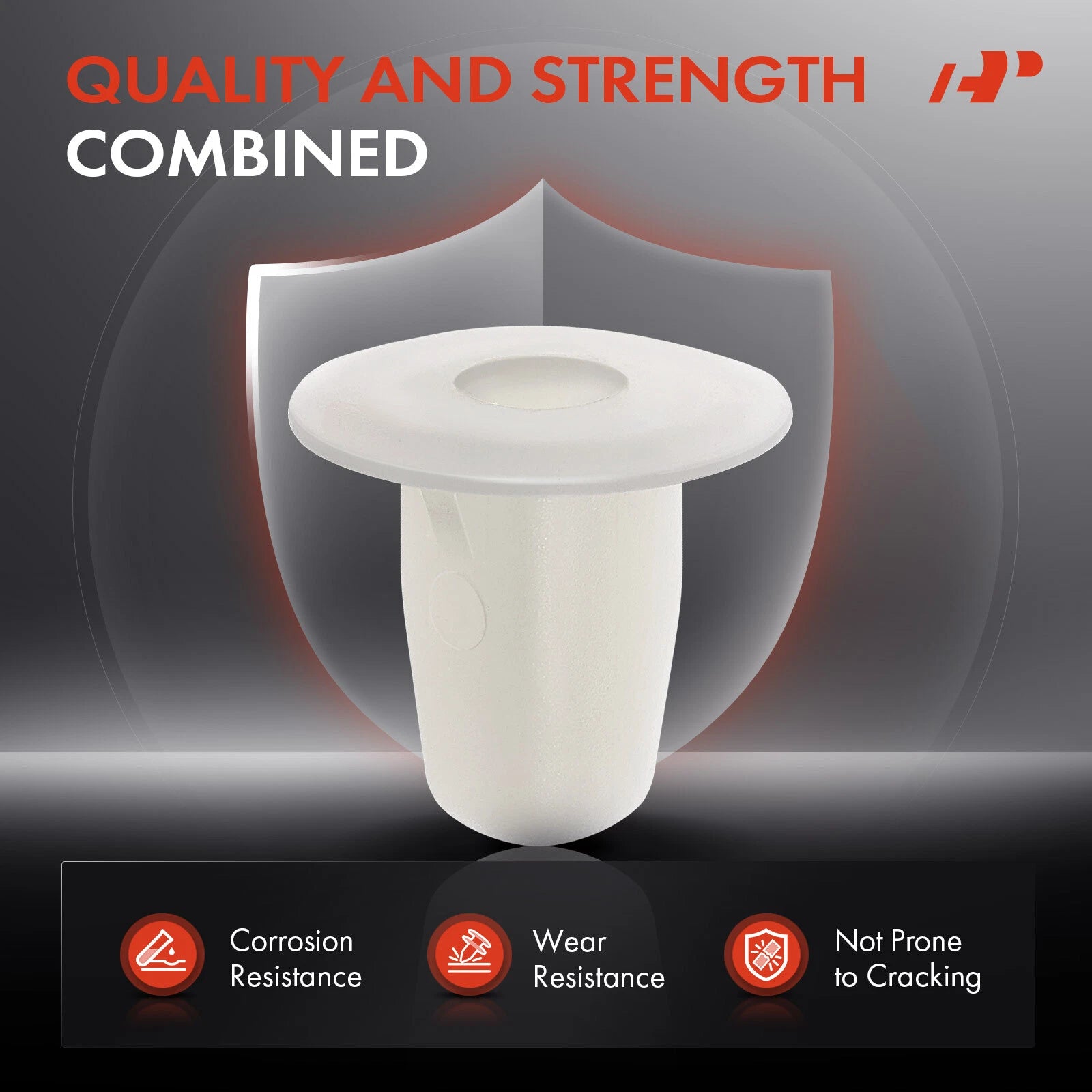 9mm Square Nylon Fender Lining Screw Retainer for Toyota (50 Pcs) (2018–2024)