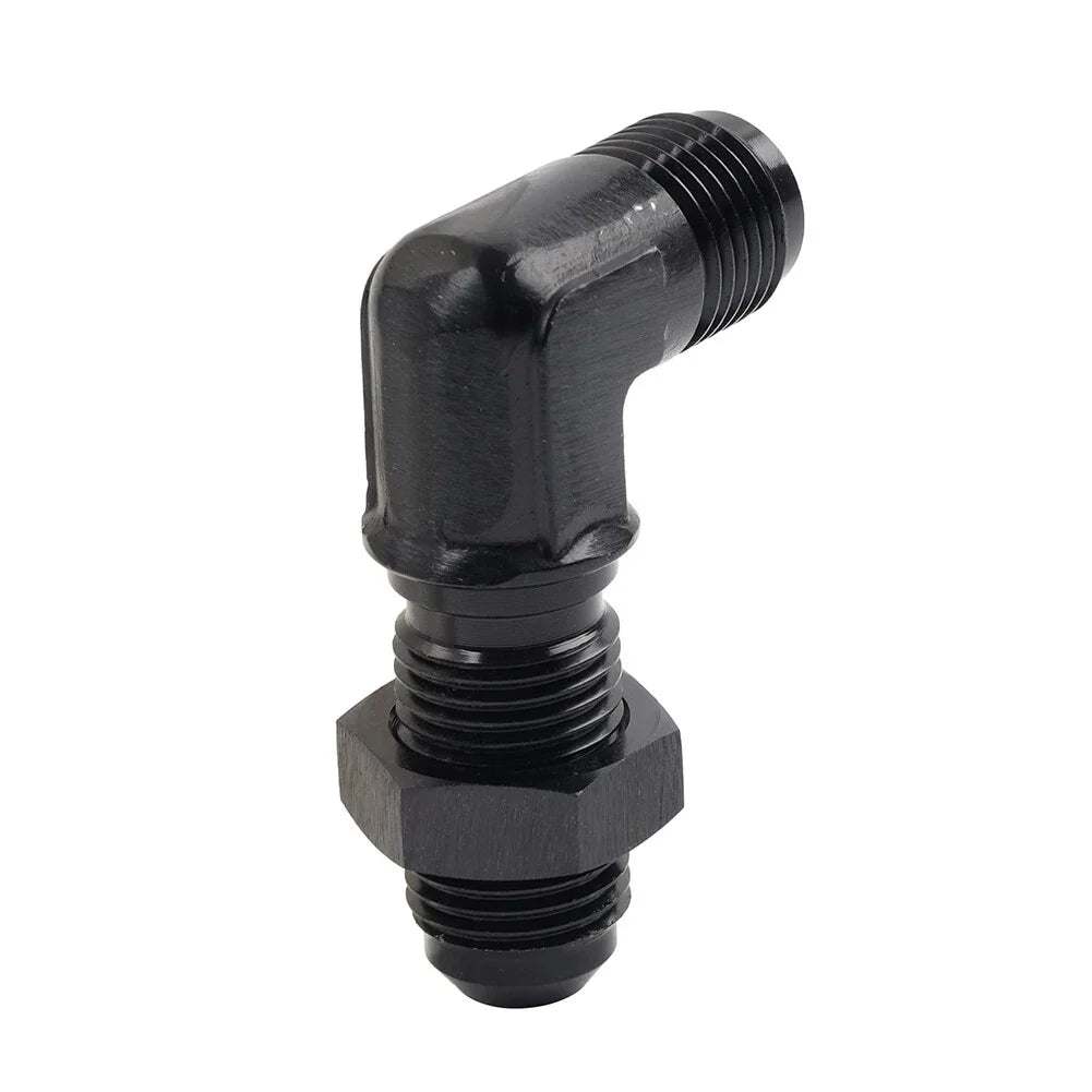 6AN Male to Male 90 Degree Flare Union Bulkhead Adapter Fitting