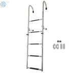 2-Step & 3-Step Stainless Steel Folding Ladder 400 lb Limit