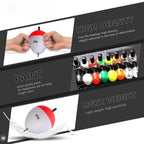Set of 10 Foam Fishing Floats Various Sizes 2.7x1.7cm to 5.9x4.9cm