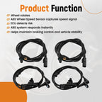 Set of 4 ABS Wheel Speed Sensors for Sprinter 2500/3500 (2007-2018)