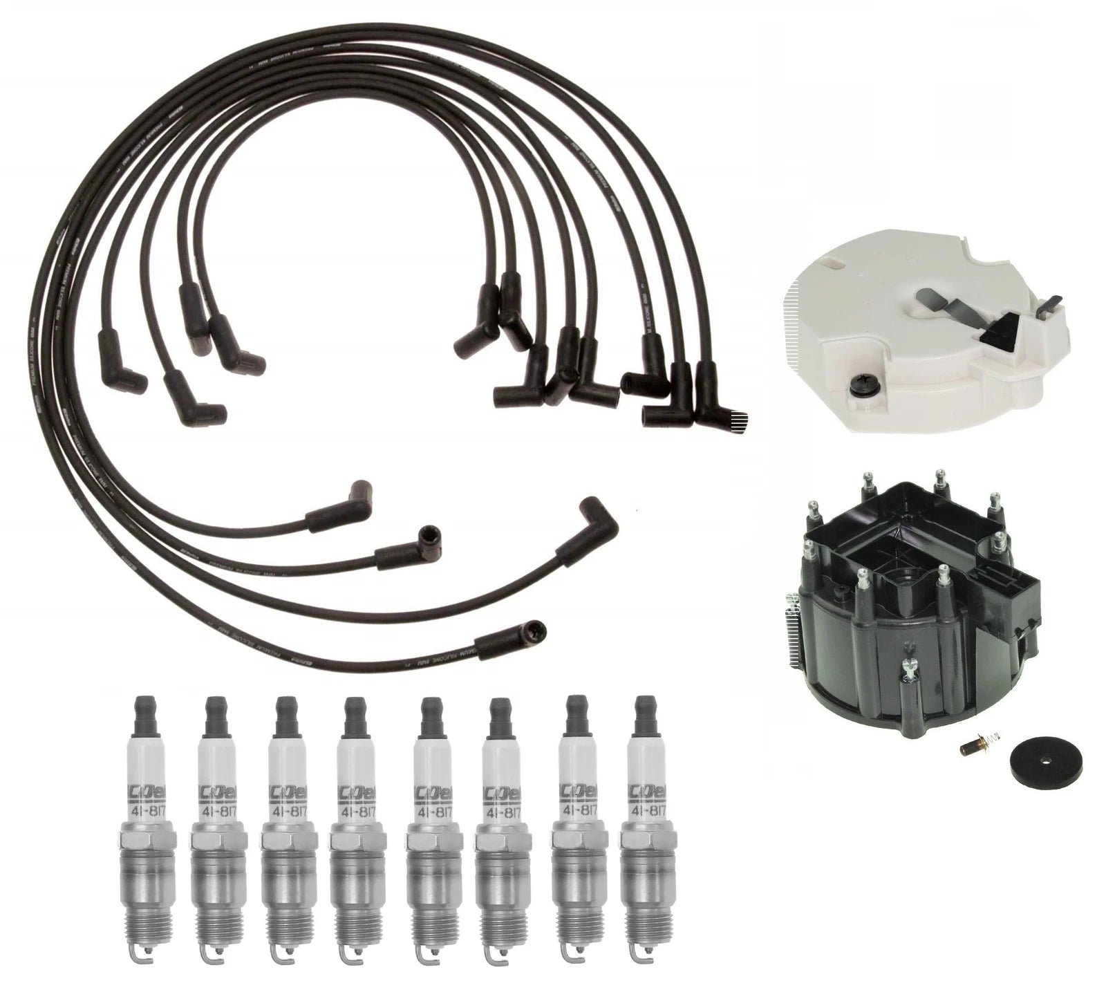 ACDelco Ignition Kit for Chevy V8 (Includes Rotor, Cap, Wires, Spark Plugs)