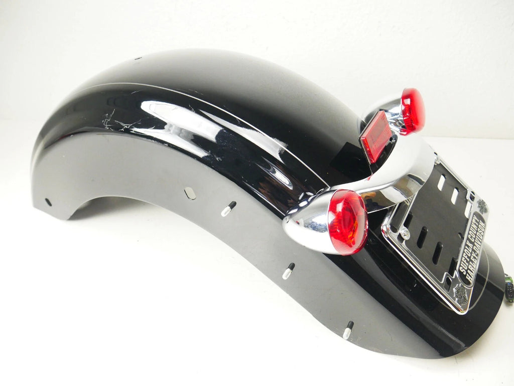 Rear Fender with Lights for Harley Touring Street Glide (2009–2023) Black Pin Stripe