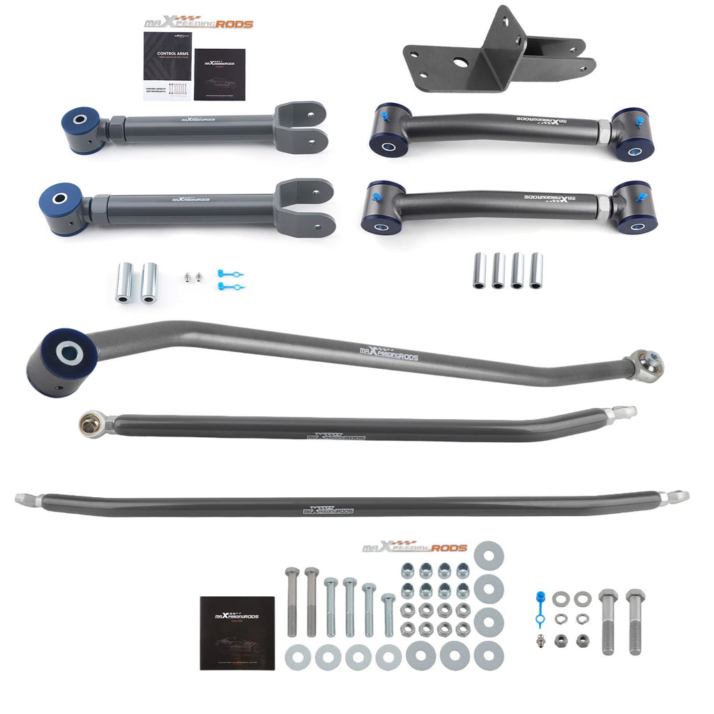 Front Control Arm Set + Track Bar + Crossover Steering Kit for Jeep Cherokee XJ (1984–2001)