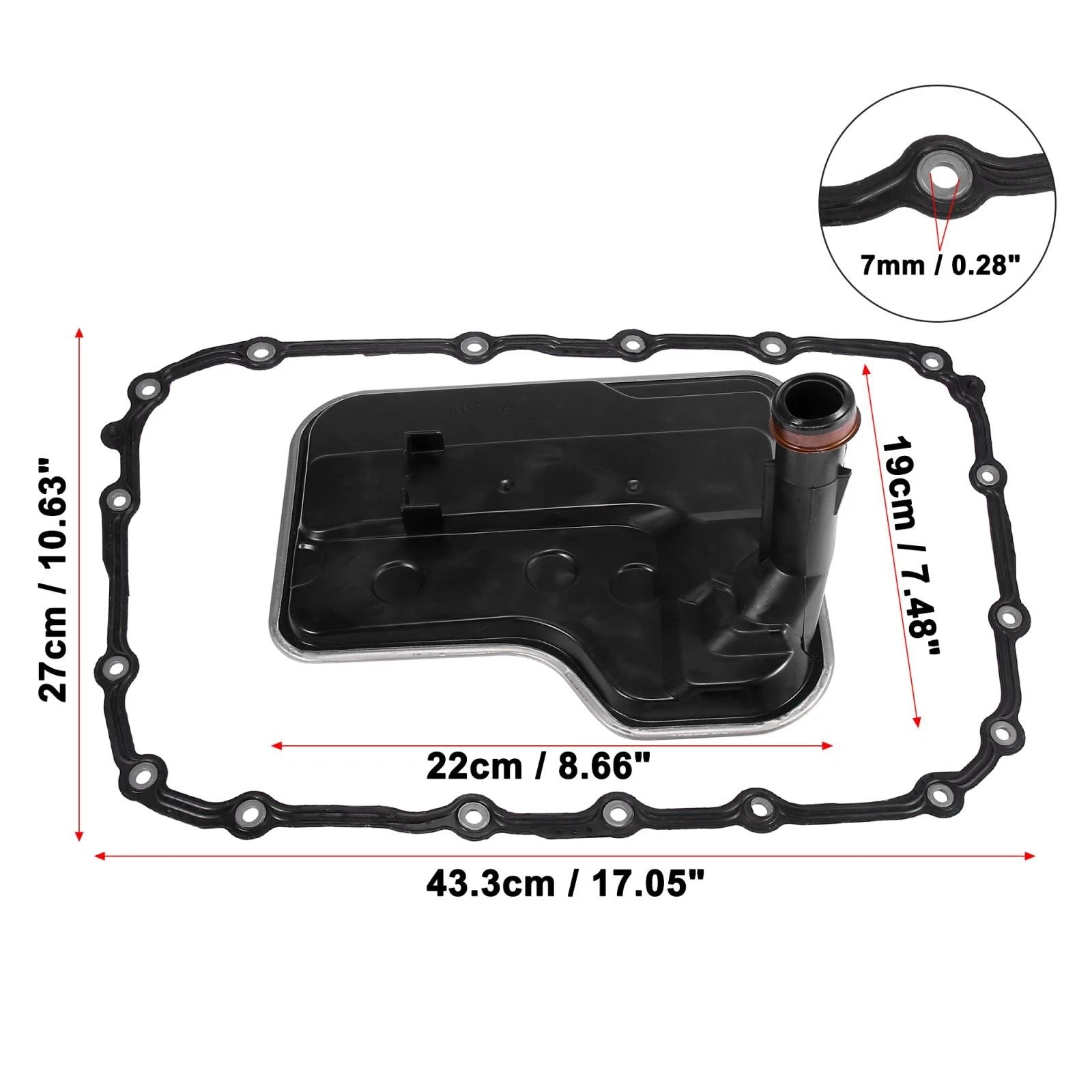 Set of 2 Transmission Filter Oil Pan Gaskets for BMW X3 328i 128i (2004–2010)