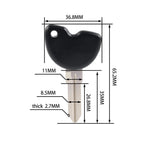Uncut Blade Blank Key for Vespa Piaggio Fly 125 200 250 300 GTV (3VTE)