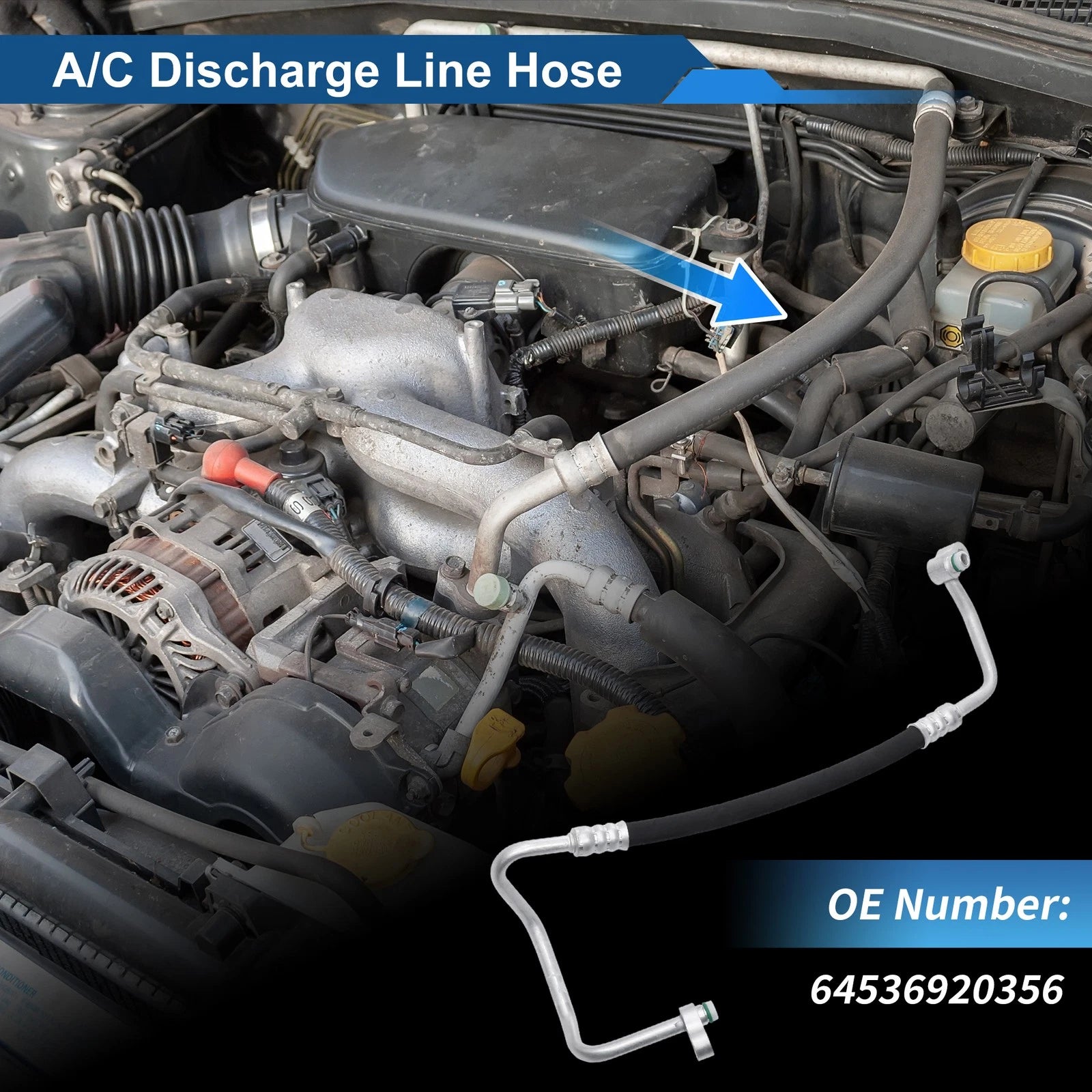 A/C Refrigerant Liquid Hose for BMW 525i (2004–2010) No. 64536920356