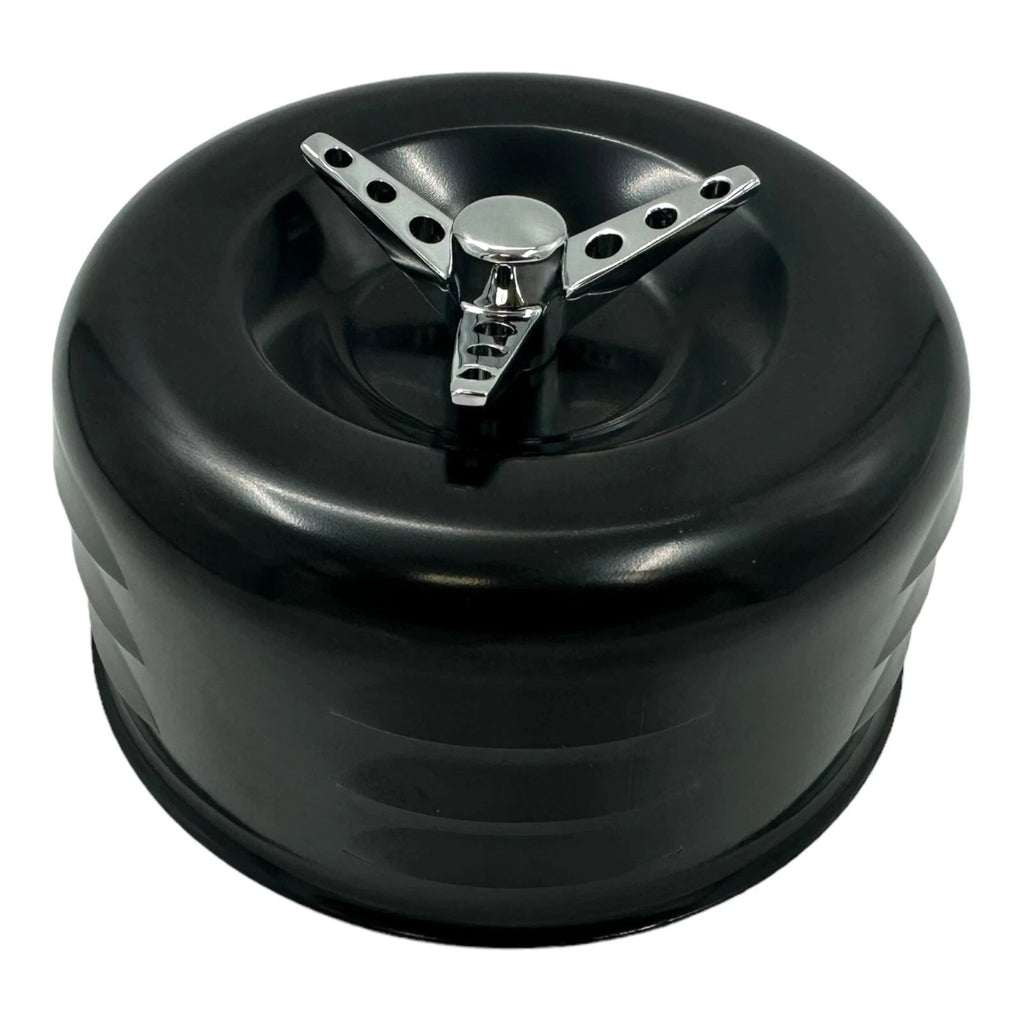 Air Cleaner Lid Assembly Short Louvered for 2-5/16 Neck 2 Barrel Carb (Universal)