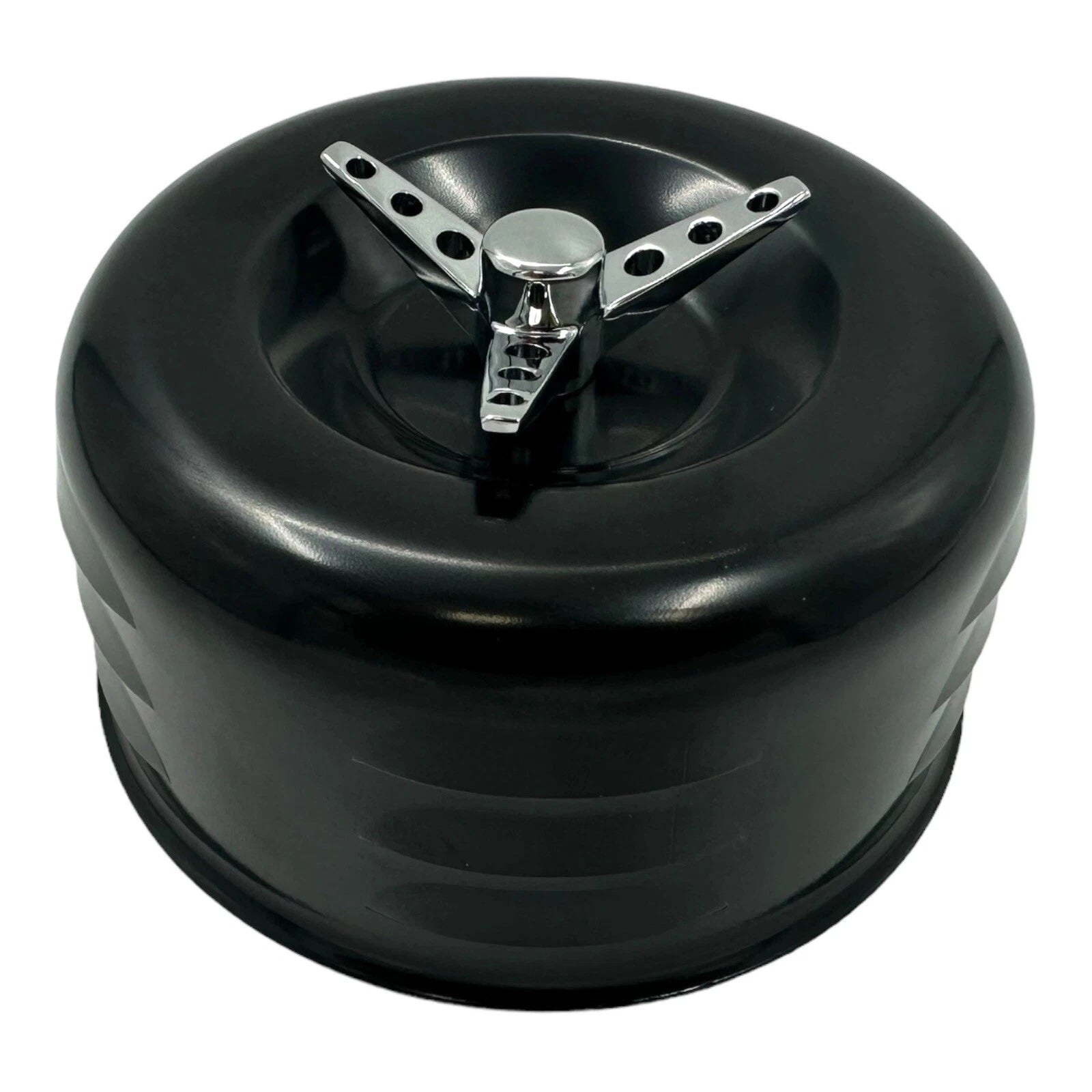 Air Cleaner Lid Assembly Short Louvered for 2-5/16 Neck 2 Barrel Carb (Universal)