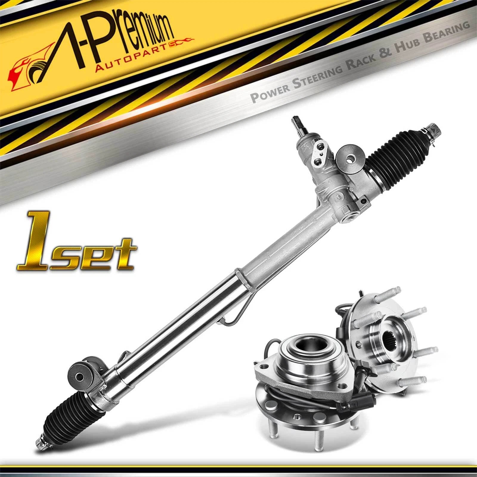 3X Front Rack and Pinion Hub Bearing Kit for Chevy Trailblazer (2002–2009)