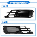 1 Pc Fog Light Grill for Audi A6 (2016–2018) No. 4G0807681AE Black