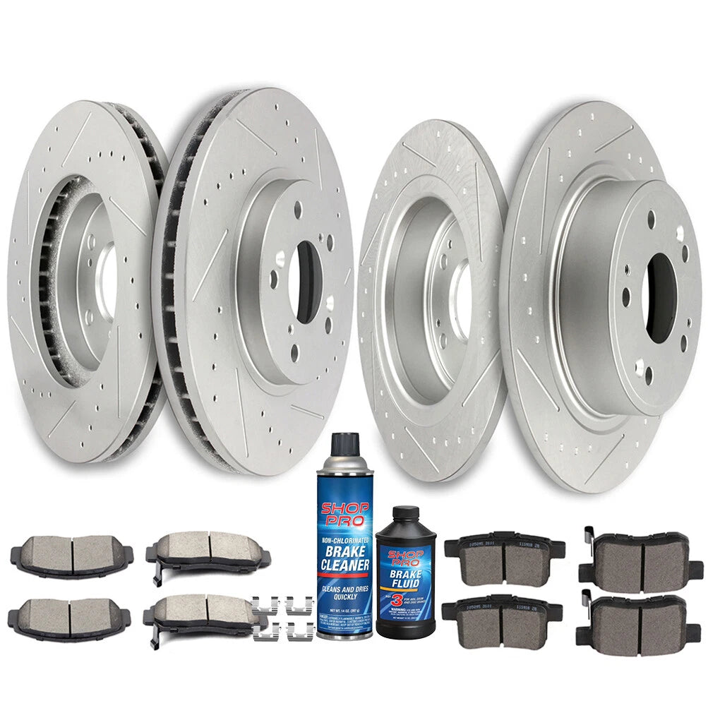 Drilled Rotors + Brake Pads for Honda Accord, Acura TSX (2009–2010)
