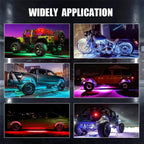 8x RGB LED Rock Lights for Offroad Truck Underbody Neon Lamps (2015-2023)