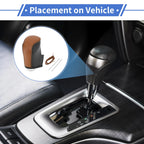 1 Pc Gear Shift Knob Cover for Mazda 3 (2014–2018) Brown Faux Leather