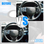 Set of 1 Carbon Fiber Steering Wheel Cover for Honda Civic (2016–2021)