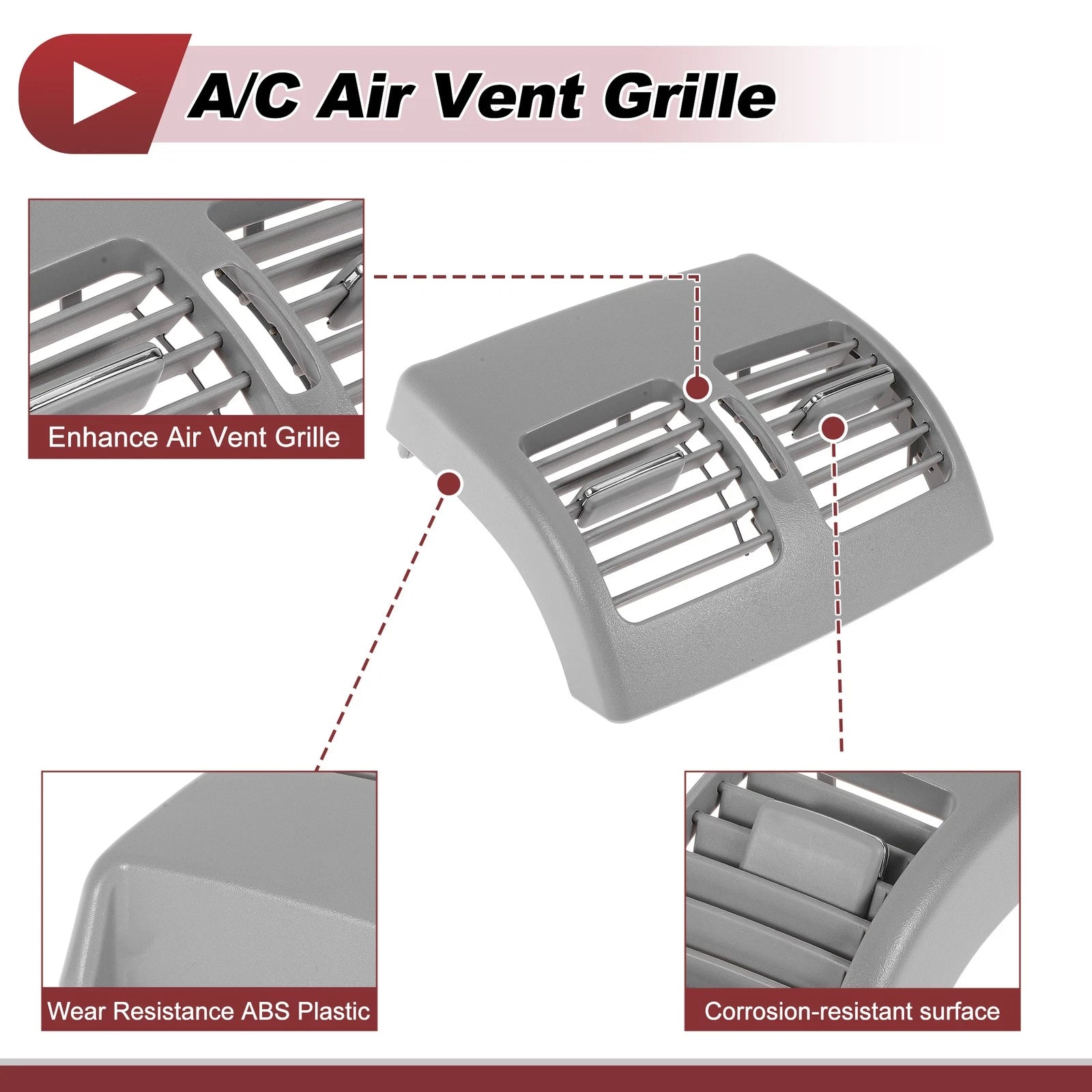 Rear Center Console Air Outlet Vent Grille No. 20483003547E94 for Mercedes Benz 