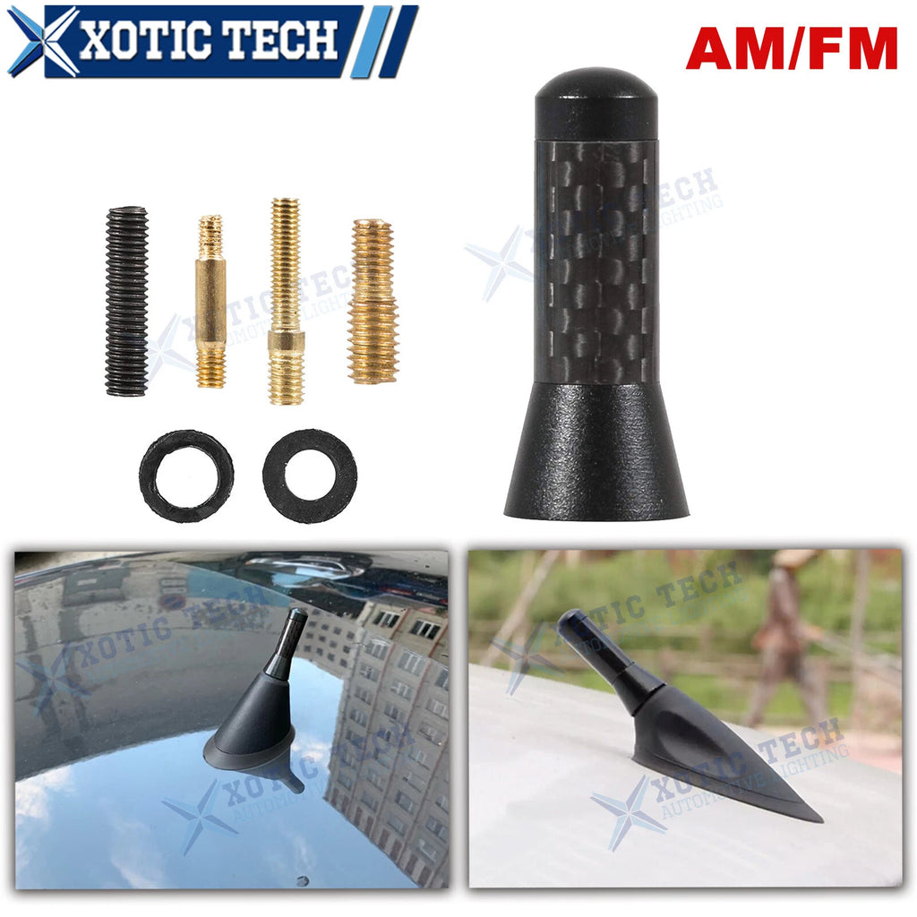 Universal 1.4" Mini Carbon Fiber AM/FM Radio Antenna Stubby (2010–2020)