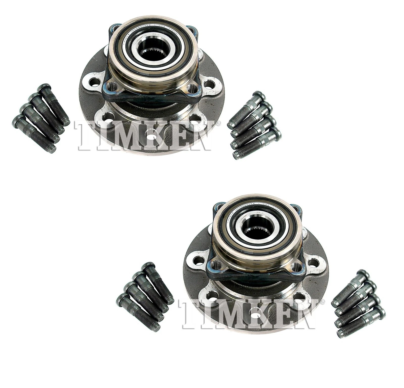 Set of 2 Front Timken Wheel Bearing & Hub Kit for Dodge Ram 2500 (1994–1999) 4WD