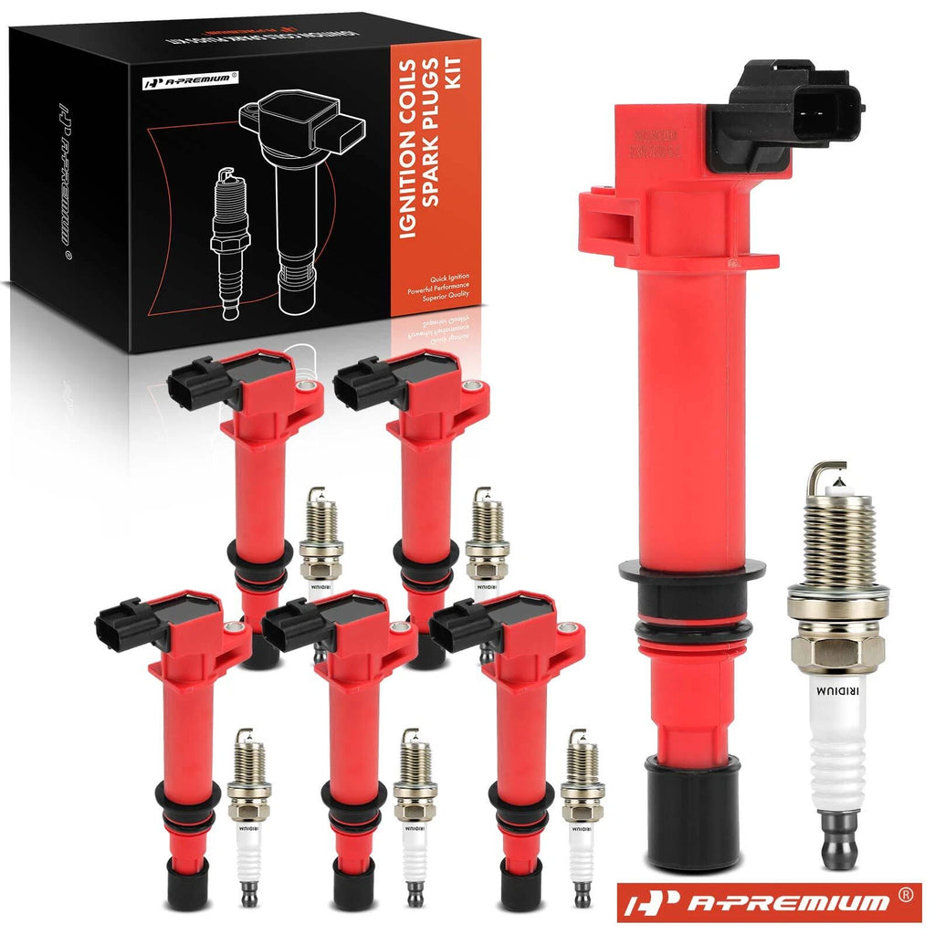 6X Ignition Coils & 6X Iridium Spark Plugs for Jeep Dodge Ram 1500 (2002–2023)