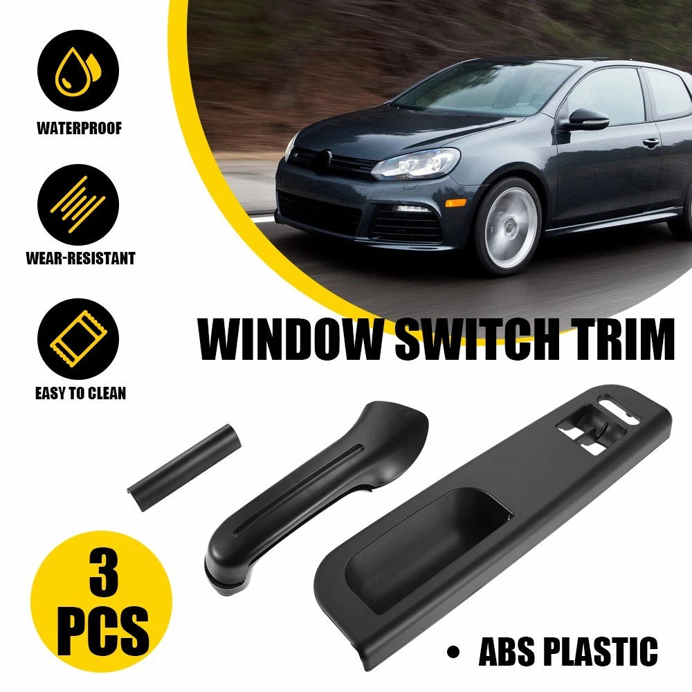 Set of 2 Window Switch Panel Bezels for VW (1998–2005) Black