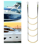 3-Step Foldable Marine Rope Ladder for Kayaking Canoeing Motorboats