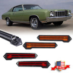 Set of 4 Front & Rear Bumper Side Marker Lights for Chevrolet Monte Carlo (1970–1972)