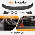 Front Bumper Lip Spoiler for BMW 5 Series F10 (2011–2016) Carbon Fiber Look