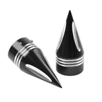 2pcs Black & White Spike Front Axle Cap Nut for Harley Touring Dyna Sportster (1200)