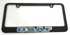 License Plate Frame Premium Black for US Air Force (USAF) 1947–2025