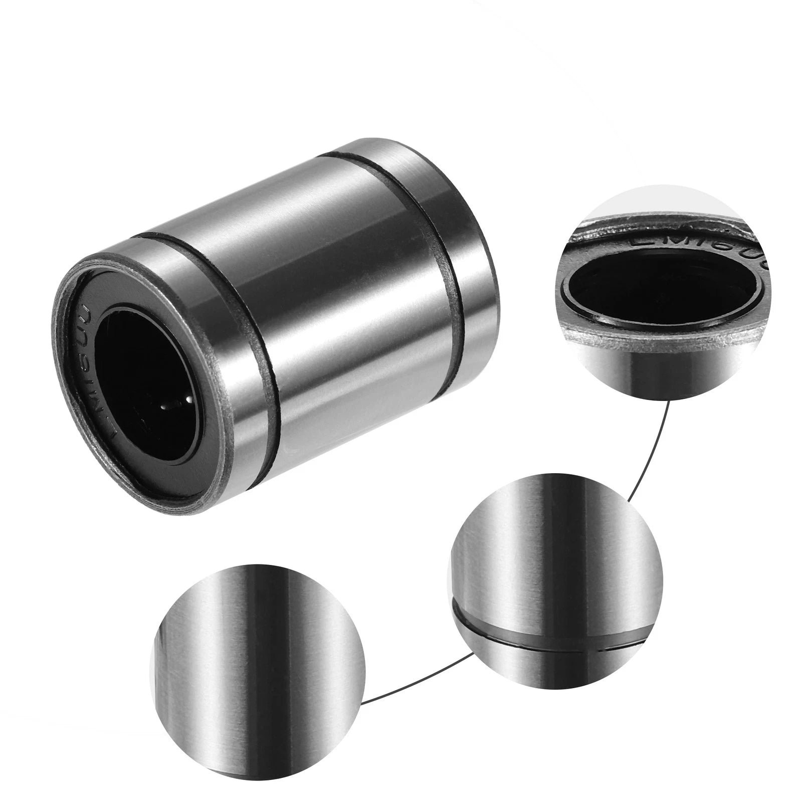 2 Pcs LM16UU Linear Ball Bearings for Car (16mm ID, 28mm OD, 37mm Length)